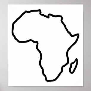 Africa map poster