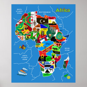 Africa Map Poster