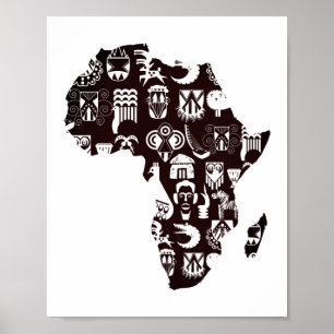 Africa Map Poster