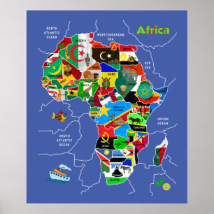Africa Map Poster