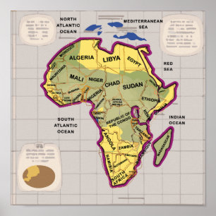 Africa Map Poster