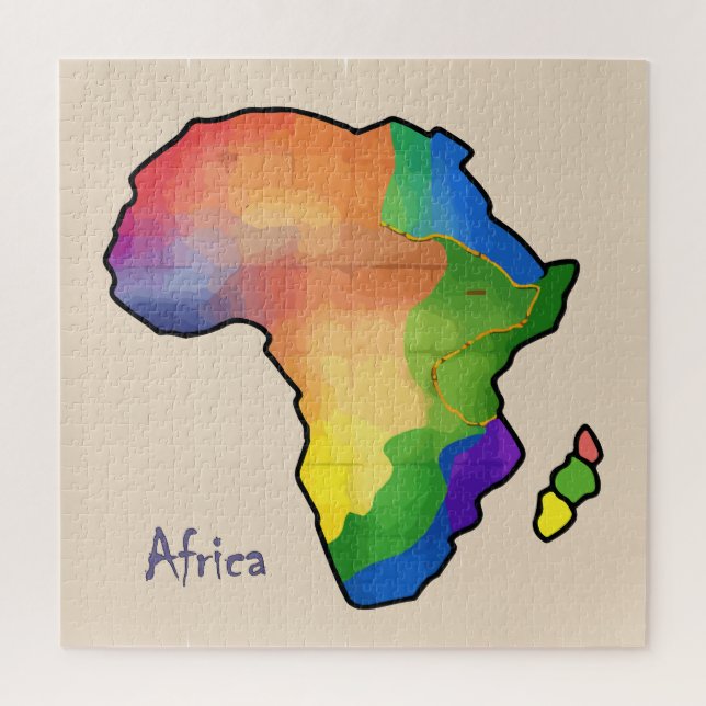 Africa Map Puzzle (Vertical)