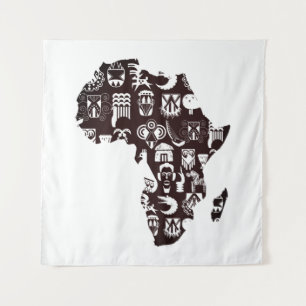 Africa Map Tapestry