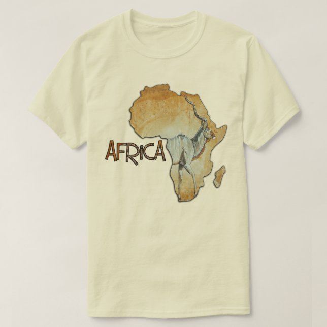 Africa map  Tshirt No 17 (Design Front)