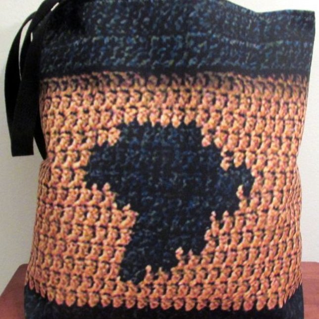 Africa Map Unique Texture Crochet Print All Over Tote Bag (Creator Uploaded)