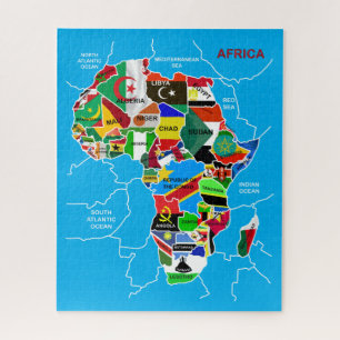 Africa map with flags jigsaw puzzle