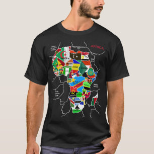 Africa Map with flags T-Shirt