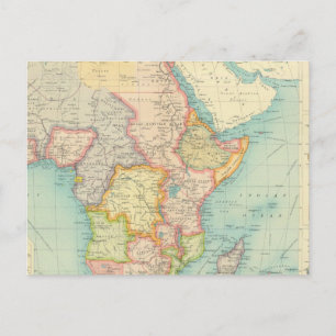 Africa Map with shipping routes Postcard