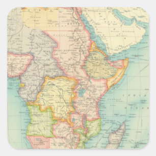 Africa Map with shipping routes Square Sticker