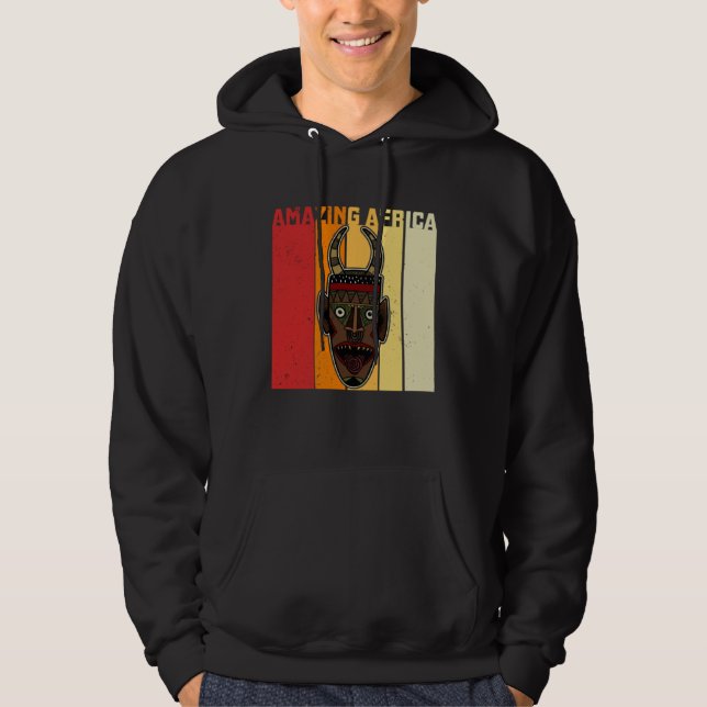 Africa Mask African Afro History Reggae Melanin  1 Hoodie (Front)