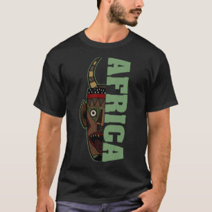 Africa Mask African Afro History Reggae Melanin 2 T-Shirt