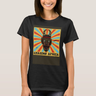 Africa Mask African Afro History Reggae Melanin  6 T-Shirt