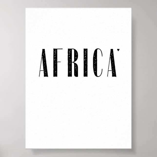 Africa - minimalistic typography poster (Front)