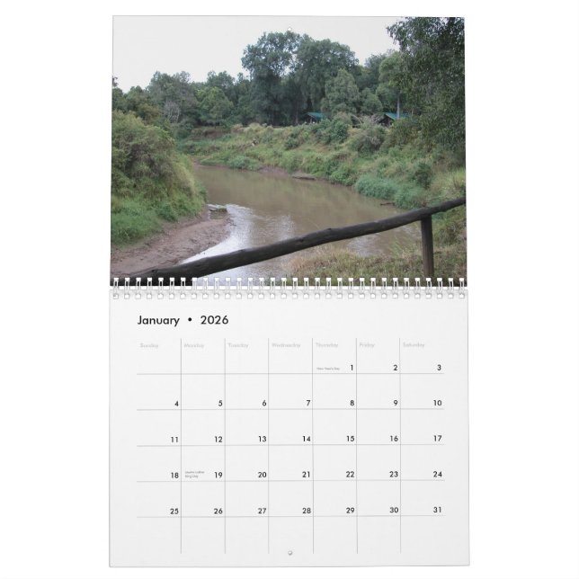 Africa Mt. Kilimanjaro Calendar (Jan 2026)