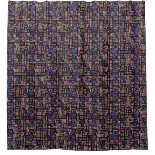 Africa Mudcloth pattern abstract modern art 3 Shower Curtain
