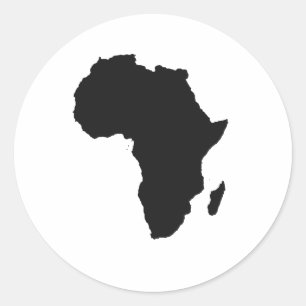 Africa Outline Classic Round Sticker