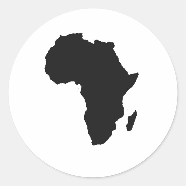 Africa Outline Classic Round Sticker (Front)