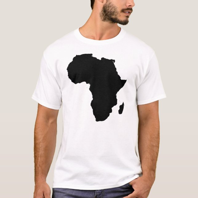 Africa Outline Cotton Men's Travel T-Shirt (Front)
