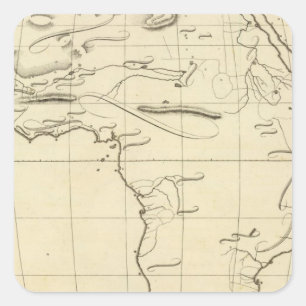 Africa outline square sticker