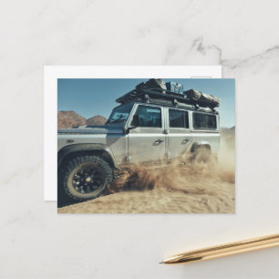 Africa Overlanding 4x4 Sand Dunes Road Trip Postcard