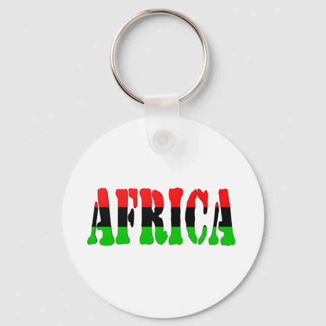 Africa Pan-African Flag Key Ring (Front)