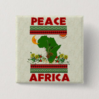 Africa Peace 15 Cm Square Badge