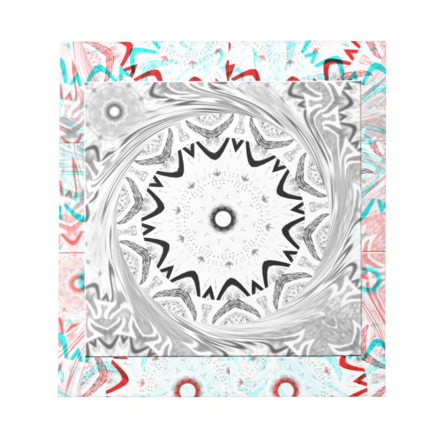 Africa Pink Cyan geometry Notepad (Front)