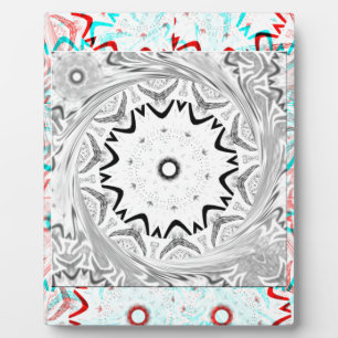 Africa Pink Cyan geometry Plaque