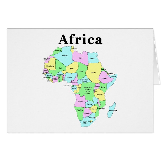 Africa - Political Map (Front Horizontal)