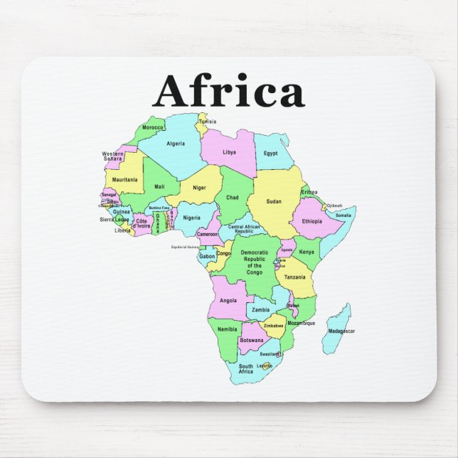 Africa - Political Map Mouse Mat (Front)