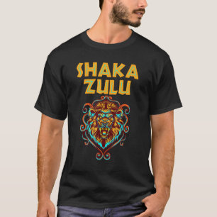 Africa Pride Zulu Warrior Shaka Lion African Tribe T-Shirt