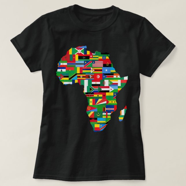 Africa Proud African Country Flags Continent Love T-Shirt (Design Front)