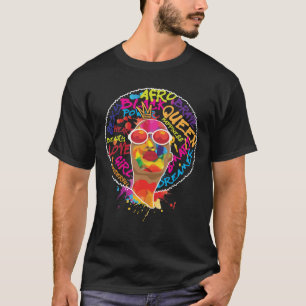 Africa Proud Black American Afro Melanin Queen T-Shirt