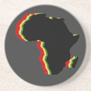 "Africa - Red, Gold, Green and Black" Coaster
