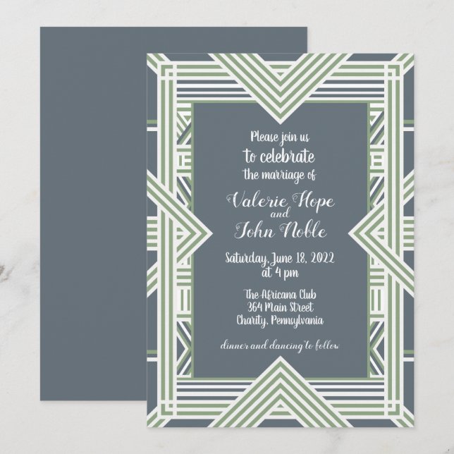 Africa Remembered Wedding Invitation (Front/Back)