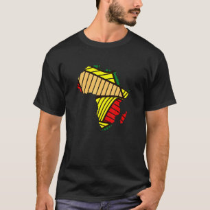Africa Retro Vintage Map Kente For All African T-Shirt