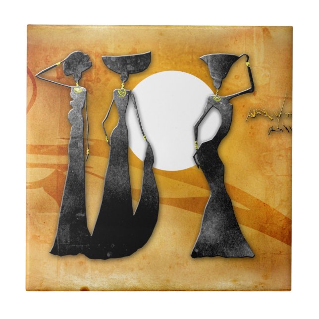 Africa retro vintage style gifts 28 tile (Front)