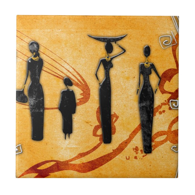 Africa retro vintage style gifts 38 tile (Front)