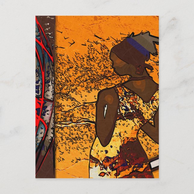 Africa retro vintage style gifts AF107 Postcard (Front)