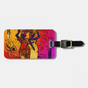 Africa retro vintage style gifts luggage tag