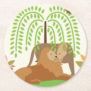 Africa Round Paper Coaster