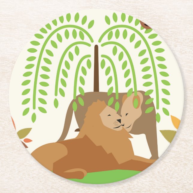 Africa Round Paper Coaster (Front)