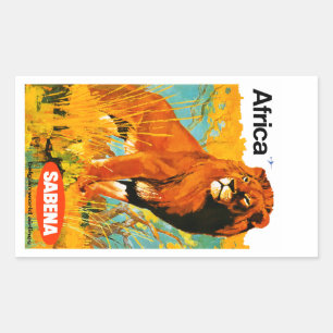 Africa ~ Sabena Rectangular Sticker