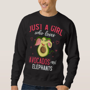 Africa Safari Animal Girls Avocado Women Elephant Sweatshirt