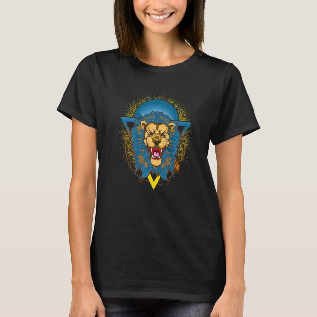 Africa Safari Animal Zoo Animal  Lion T-Shirt (Front)