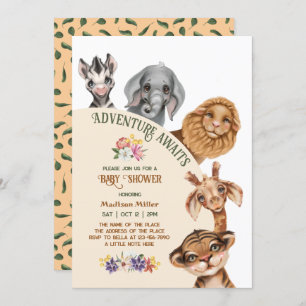 Africa Safari Baby Shower Invitation
