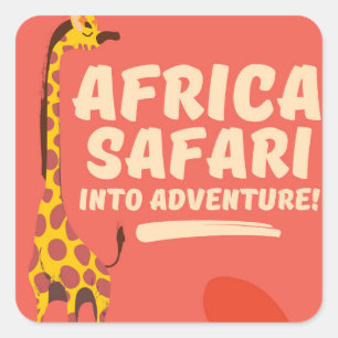 Africa Safari Into Adventure! Square Sticker