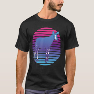 Africa Safari Okapi Zoo Animal 90s Vaporwave Okapi T-Shirt