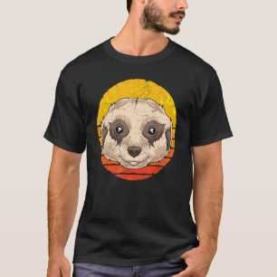 Africa Safari Zoo Animal  Retro Meerkat T-Shirt