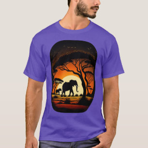 Africa Savanna Elephant Love African Safari Vacati T-Shirt